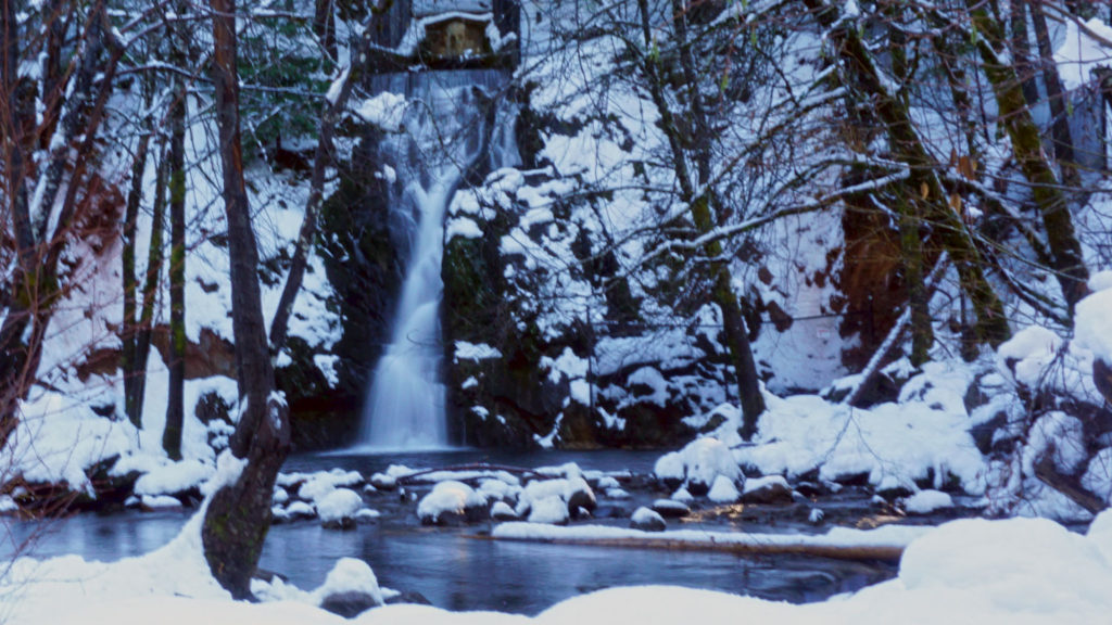 waterfall at the end of the hike