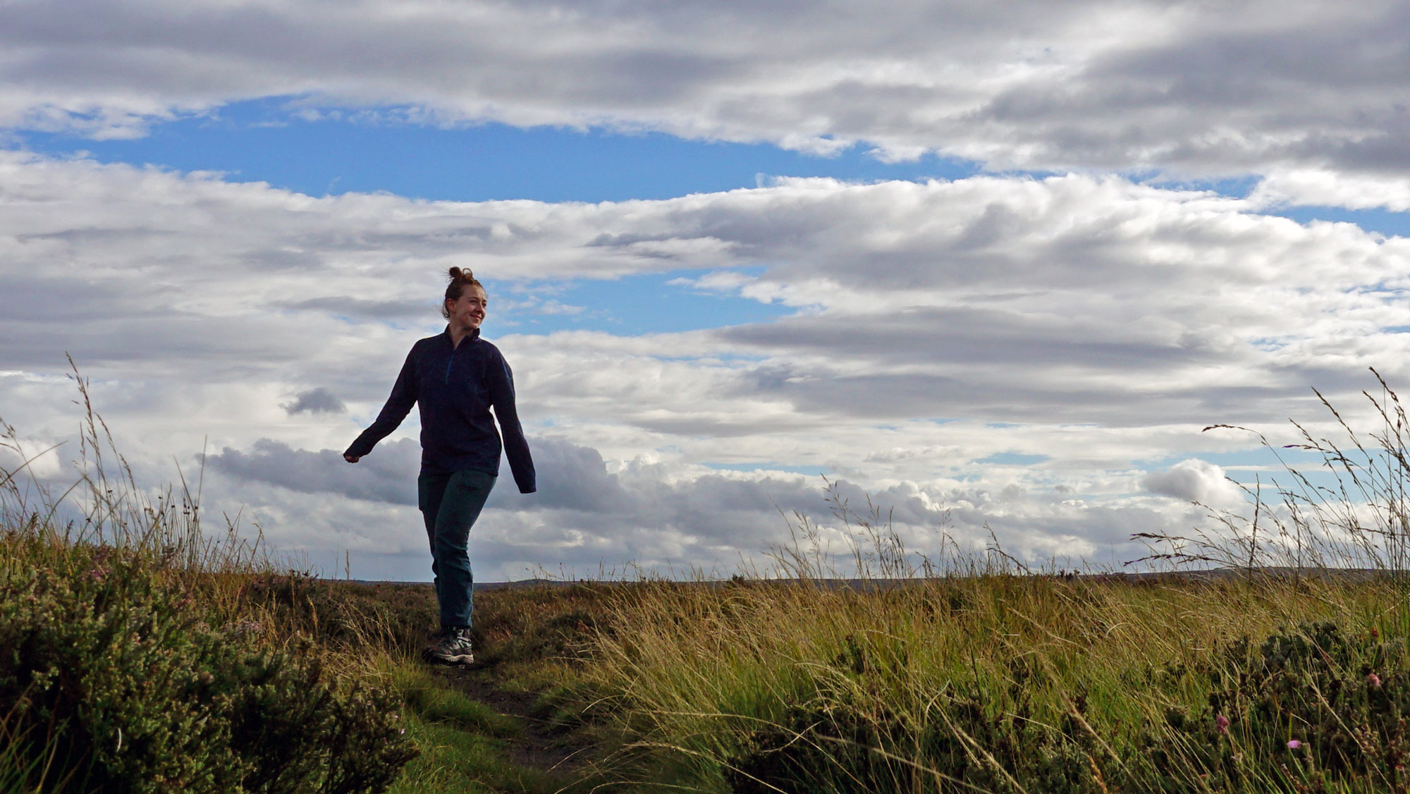 walking in the moors selfie