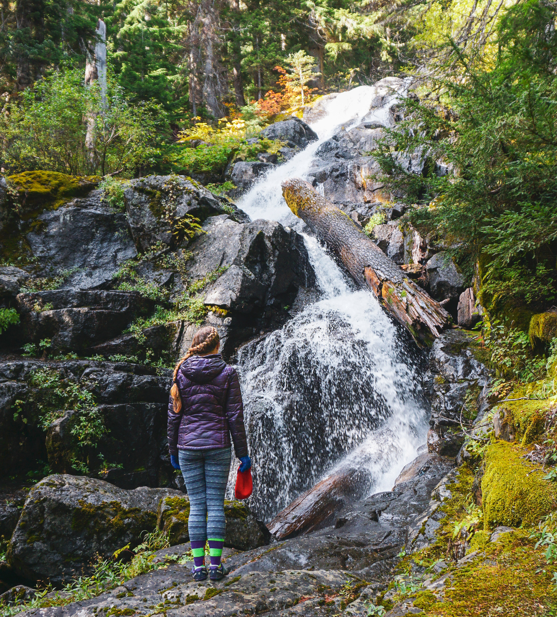 waterfall woman fall