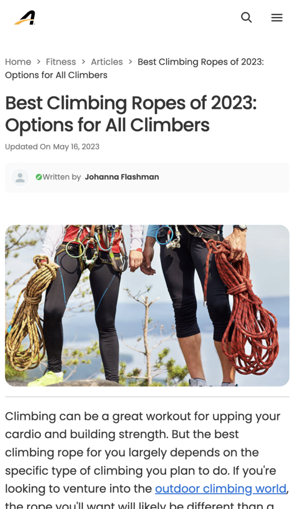 best climbing ropes active.com